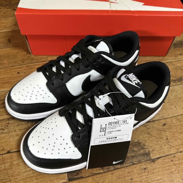 レディース23 Nike WMNS Dunk Low White/Black パンダ - スニーカー