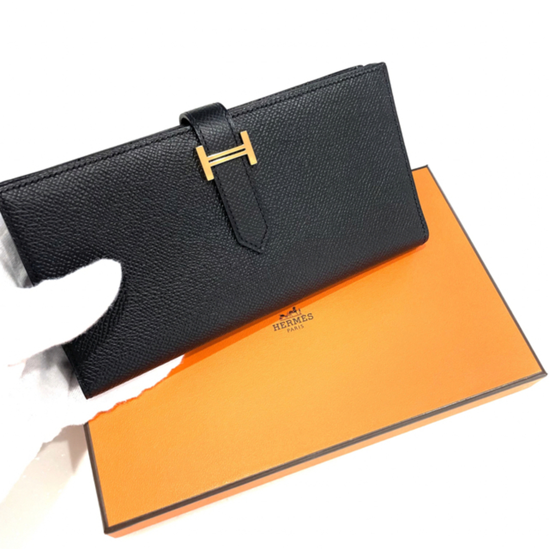 正規品 HERMES エルメス べアンスフレ ノワール×ゴールド金具