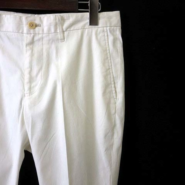 EDIFICE(エディフィス)のエディフィス パンツ テーパード スリム コットン ストレッチ M 46 白 メンズのパンツ(スラックス)の商品写真