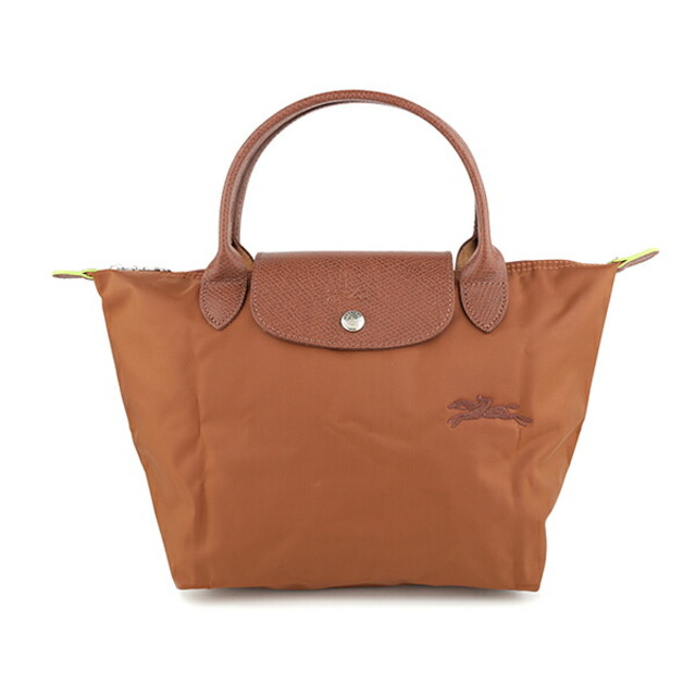 新品 ロンシャン LONGCHAMP ハンドバッグ ル プリアージュ グリーン トップハンドルバッグ Sサイズ コニャック