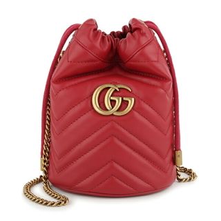 グッチ(Gucci)の新品 グッチ GUCCI ショルダーバッグ GGマーモント レッド(ショルダーバッグ)