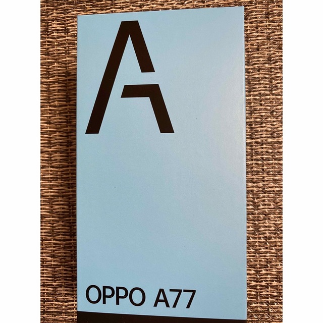 【未使用】OPPO A77 ブルー SIMフリー＋手帳型ケース・保護フィルム