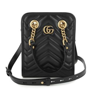 グッチ(Gucci)の新品 グッチ GUCCI ショルダーバッグ GGマーモント ブラック(ショルダーバッグ)