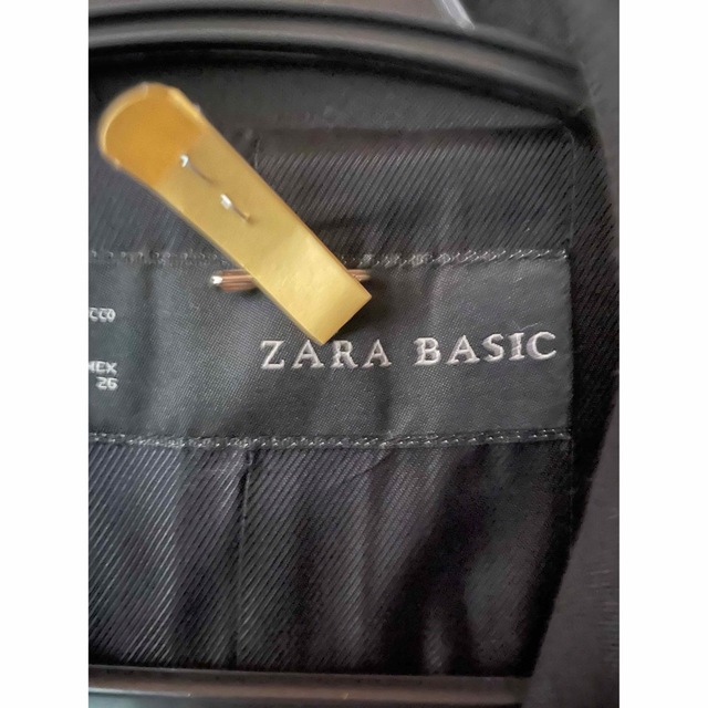 ZARA(ザラ)のZARA basic ステンカラーコート ブラック レディースのジャケット/アウター(ピーコート)の商品写真