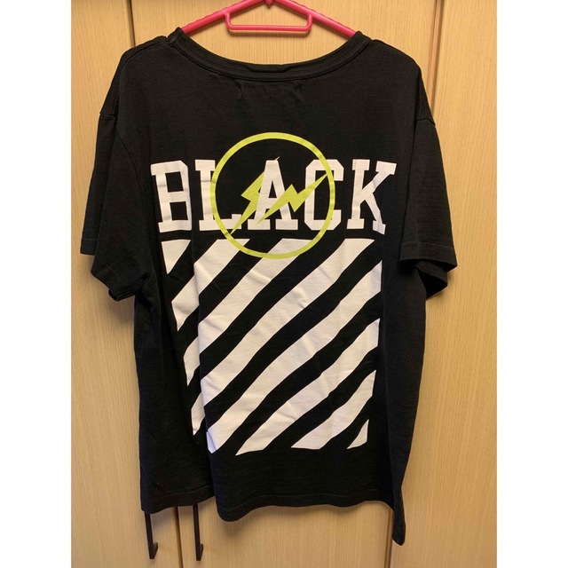 正規 OFF-WHITE オフホワイト フラグメント オフブラック Tシャツ