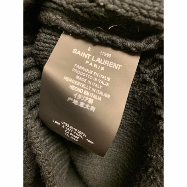 Saint Laurent(サンローラン)の正規 Saint Laurent サンローランパリ ダメージ加工 ニット メンズのトップス(ニット/セーター)の商品写真