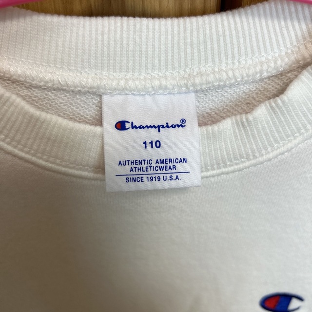 Champion(チャンピオン)のChampion  トレーナーワンピース　110㎝ キッズ/ベビー/マタニティのキッズ服女の子用(90cm~)(ワンピース)の商品写真