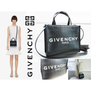 GIVENCHY シボ革 肩掛けトートバッグ ロゴ型押し ゴールド金具 A4収納