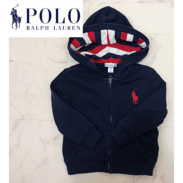 POLO RALPH LAUREN(ポロラルフローレン)のポロ ラルフローレン キッズ パーカー 18M 80 90 キッズ/ベビー/マタニティのキッズ服男の子用(90cm~)(ジャケット/上着)の商品写真