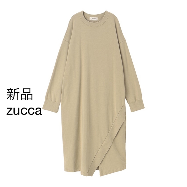 新品　zucca スリットジャージィーワンピース