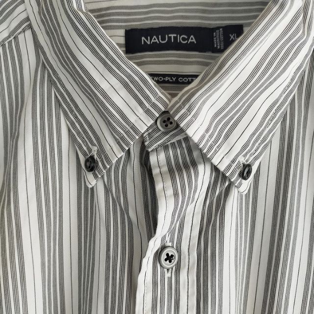 NAUTICA(ノーティカ)のNAUTICA ノーティカ　ストライプシャツ 刺繍ロゴ ビッグシルエット メンズのトップス(シャツ)の商品写真