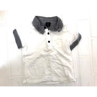 ベビーギャップ(babyGAP)の★babyGAP★ベビー　ホワイト　襟付き　半袖　Tee 90★(Tシャツ/カットソー)