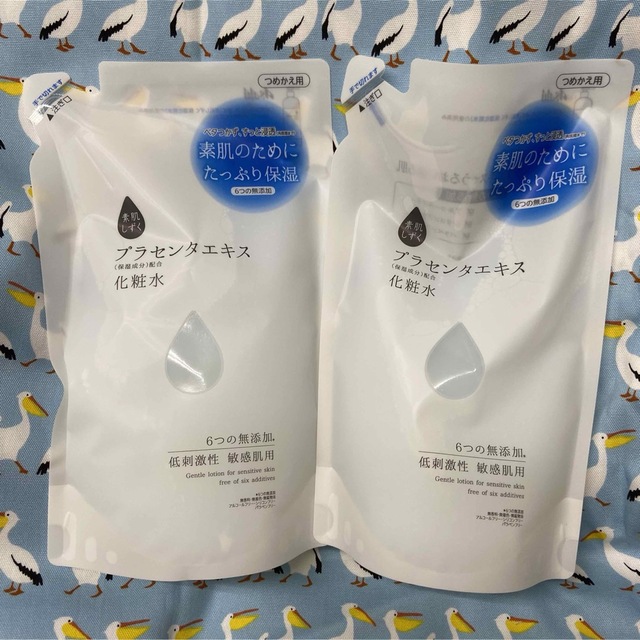 素肌しずく プラセンタエキス 化粧水 つめかえ用(450ml)  ２個セット コスメ/美容のスキンケア/基礎化粧品(化粧水/ローション)の商品写真