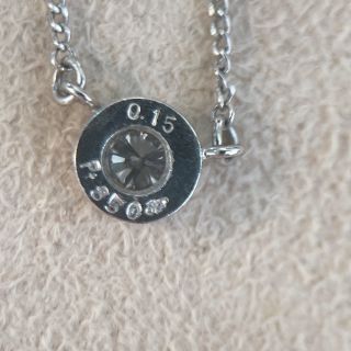 Pt850 一粒ダイヤモンド ネックレス 0.15ct - ネックレス Pt850 一粒ダイヤモンド ネックレス 0.15ct