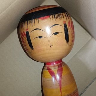 伝統こけし 弥治郎系 佐藤慶明作品 古こけし 民芸品 人形 郷土玩具(その他)