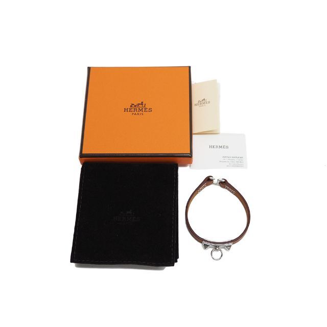 【未使用品】エルメス HERMES レザーブレスレット リヴァル・ミニ ゴールド