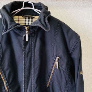 バーバリーブラックレーベル(BURBERRY BLACK LABEL)の一点物　BURBERRY BLACK LABEL ダメージ加工ジップジャケット(ブルゾン)