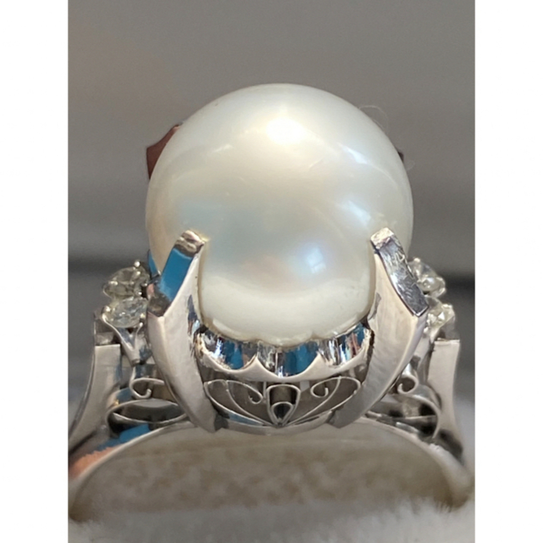 大粒天然パール(真珠) リング      最最最高級品 レディースのアクセサリー(リング(指輪))の商品写真