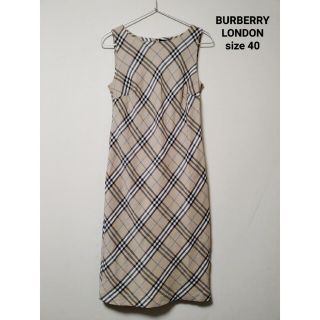 バーバリー(BURBERRY) ひざ丈ワンピース(レディース)(ノースリーブ