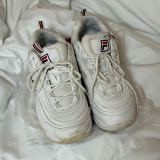 FILA - FILA スニーカー 白 厚底 F5054 FILARAY 24.5 24の通販 by