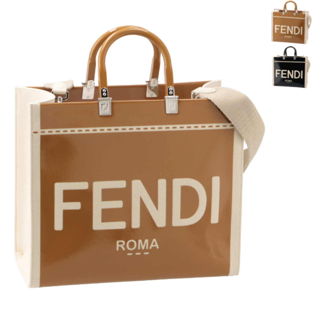 275cmストラップフェンディ FENDI トートバッグ サンシャイン ミディアム FENDI ROMA パテント 8BH386 ANT7