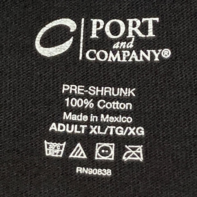 【PORT and COMPANY】両面プリントTシャツ メキシコ製 XL 黒 メンズのトップス(Tシャツ/カットソー(半袖/袖なし))の商品写真