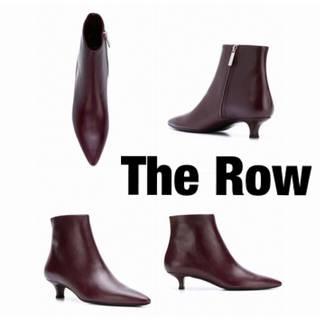 ザロウ(THE ROW)のThe Row ザロウ　定価16万　ショートブーツ　バーガンディ　40サイズ(ブーツ)