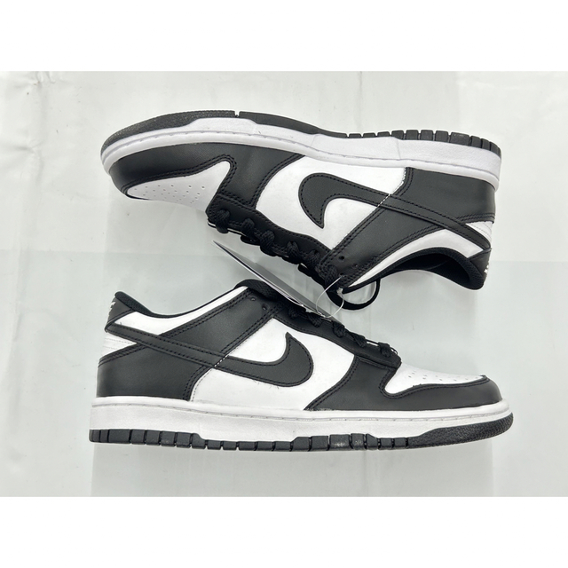 NIKE DUNK LOW BLACK WHITE 25cm パンダ　スニーカー