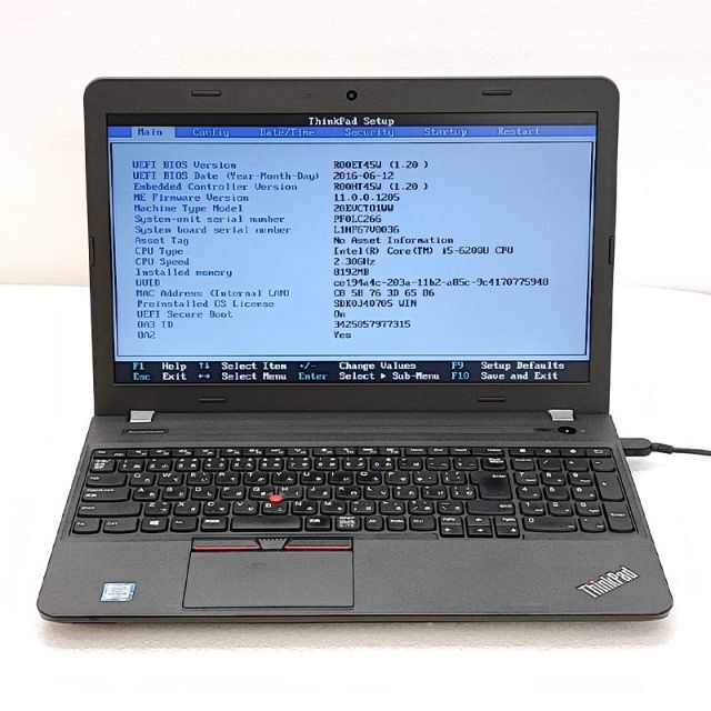 ジャンク品 Lenovo ThinkPad E560 ジャンクPC