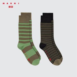 ユニクロ(UNIQLO)のUNIQLO and MARNIユニクロ マルニ ソックス2足セット オリーブ(ソックス)