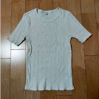 ユニクロ(UNIQLO)のランダムリブクルーネックＴ  Ｓサイズ(Tシャツ(半袖/袖なし))
