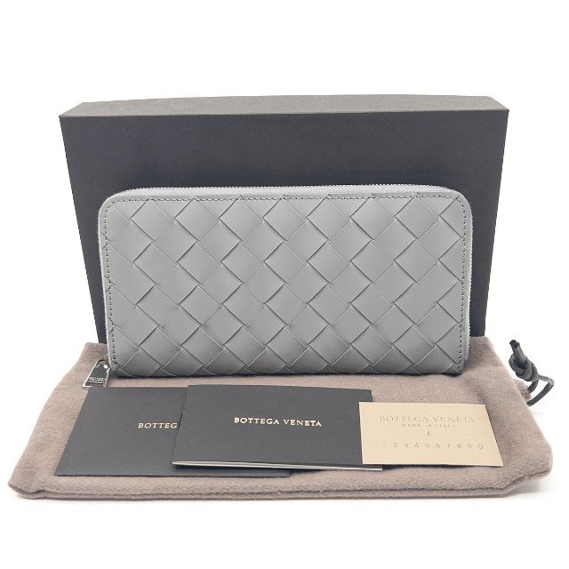 本物新品保証】 Bottega レザー ラウンドファスナー長財布 イントレ