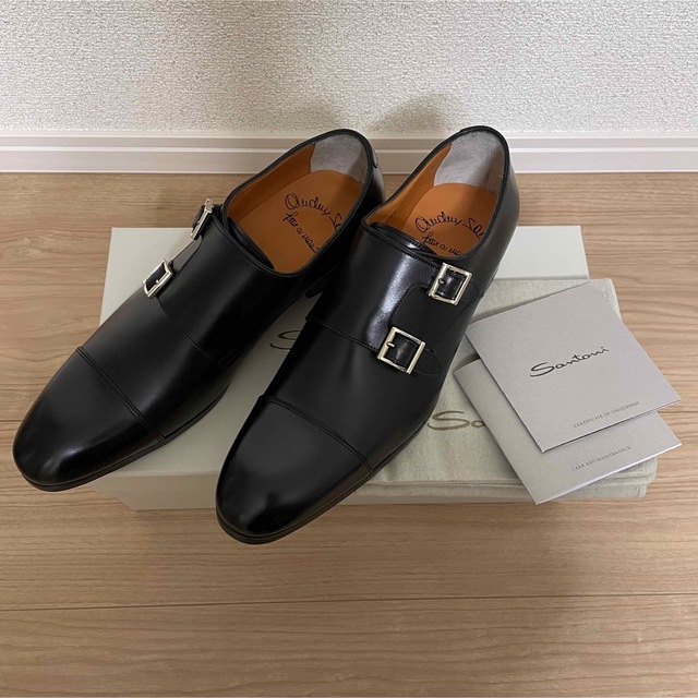 Santoni - Santoni ダブルモンク ブラック サイズ7.5(26.0㎝相当)未