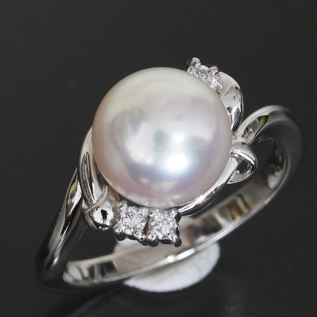 タサキ TASAKI アコヤパール 8.7mm ダイヤ リング 9.5号 | フリマアプリ ラクマ