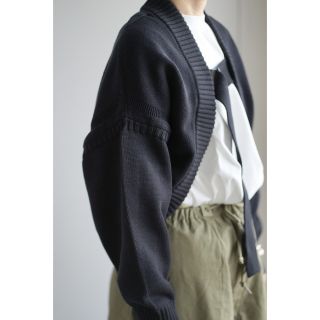 ハイク(HYKE)のHYKE  gansey sweater bolero 黒　サイズ1(カーディガン)