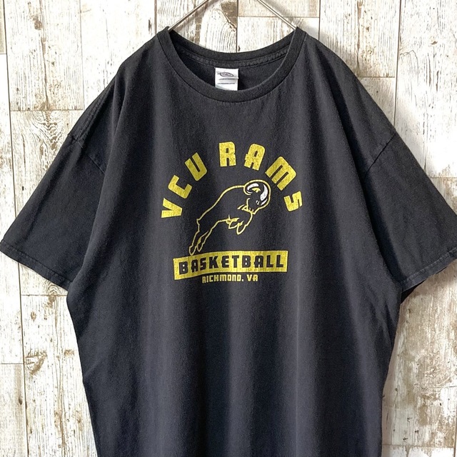 【DELTA】大学バスケ 両面プリントTシャツ XL 黒 ブラック メンズのトップス(Tシャツ/カットソー(半袖/袖なし))の商品写真