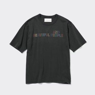 ジーユー(GU)のGU & beautiful people ロゴTシャツ Dグレー 新品(Tシャツ/カットソー(半袖/袖なし))