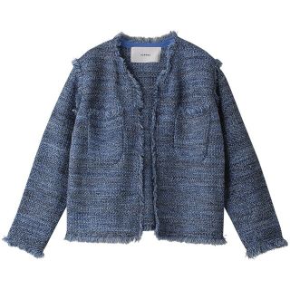 アダワス(ADAWAS)のADAWASSUMMER TWEED KNIT JACKET(ノーカラージャケット)