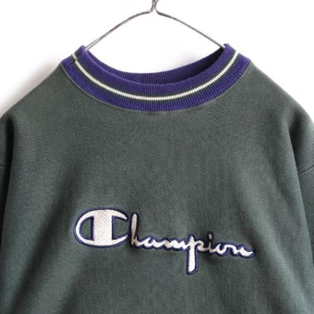 90s champion reverse weave リブライン 黒 XL/チャンピオン リバース