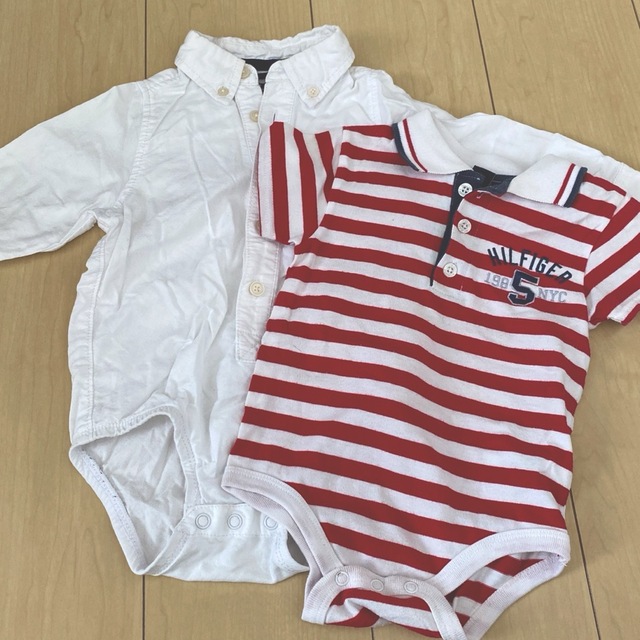 TOMMY HILFIGER(トミーヒルフィガー)のOSH kOSH オシュコシュ　トミーヒルフィガー　カバーオール　ロンパース キッズ/ベビー/マタニティのベビー服(~85cm)(ロンパース)の商品写真