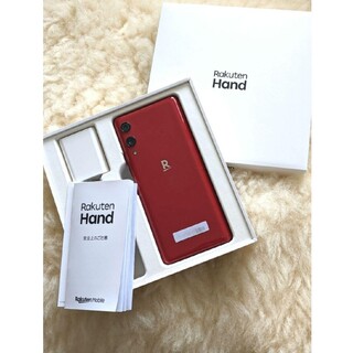 ラクテン(Rakuten)の楽天モバイル Rakuten hand 赤 red 64GB(スマートフォン本体)