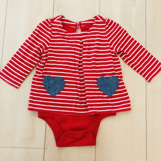 babyGAP(ベビーギャップ)のベビーギャップ　長袖ロンパース　トップス キッズ/ベビー/マタニティのベビー服(~85cm)(ロンパース)の商品写真