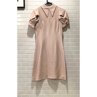 miu miu シルク100 襟付きワンピース ネイビー size36