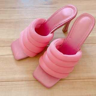 最終お値下げ　韓国ファッション　サンダル　夏用　ピンク　ヒール　パンプス
