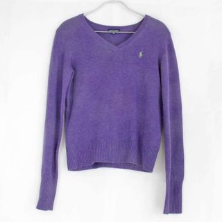 ラルフローレン(Ralph Lauren)の美品『USED』 RALPH LAUREN ラルフローレン ニット コットン /毛/ナイロン/ポリウレタン パープル【中古】(ニット/セーター)