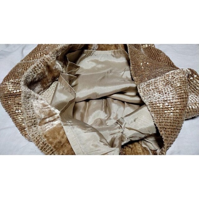 極美品♥pianoforte♥ピアノフォルテ♥総スパンコール♥ワンピース♥茶