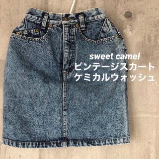 スウィートキャメル(SweetCamel)のsweet camel ケミカルウォッシュ　ミニスカート(ミニスカート)