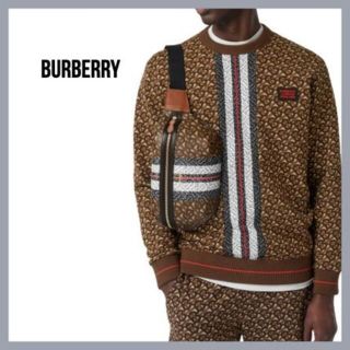 最高 22SS【BURBERRY】モノグラムストライププリント バムバッグ