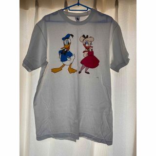 ディズニー(Disney)のドナルドダック tシャツ 白 Lサイズ(Tシャツ/カットソー(半袖/袖なし))