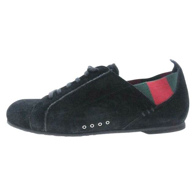 GUCCI グッチ スニーカー 170566 シェリーライン スエード スニーカー ブラック系 6.5【中古】 | フリマアプリ ラクマ